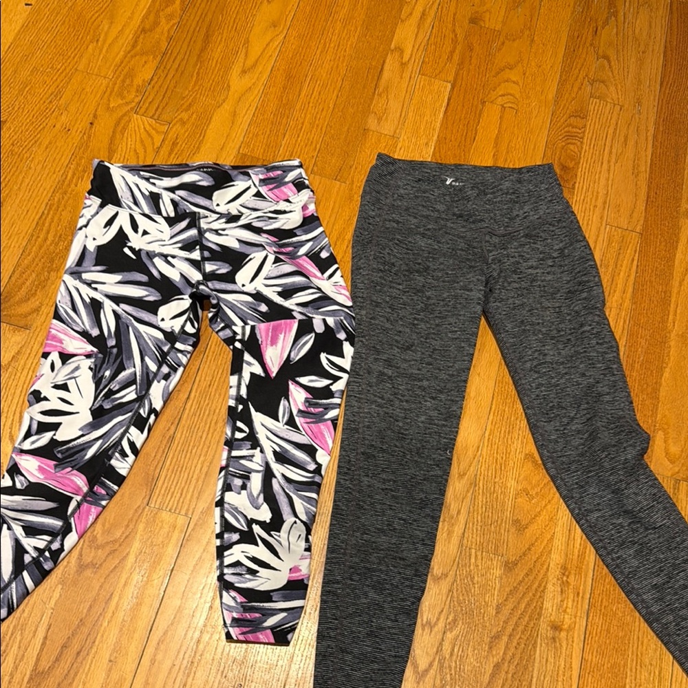 Floral and Gray womans Leggings Set
